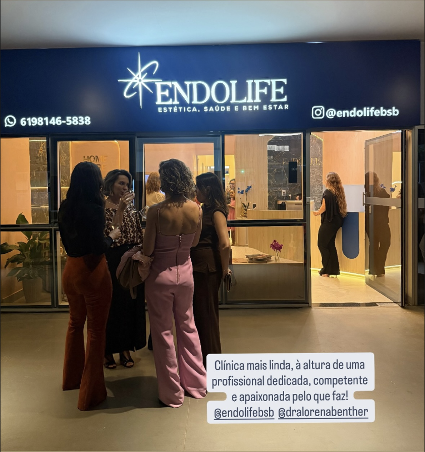 Convidadas na noite de inauguração do espaço próprio da Clínica Endolife